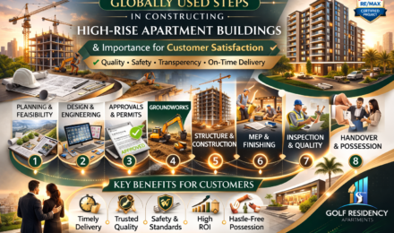 Globally Used Steps in Constructing High-Rise Apartment Buildings and Why They Matter for Customer Satisfaction- Golf Residency Apartments