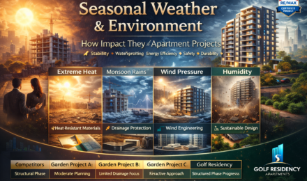 How Seasonal Weather and Environment Affect Apartment Project Delivery Globally - Golf Residency Apartment