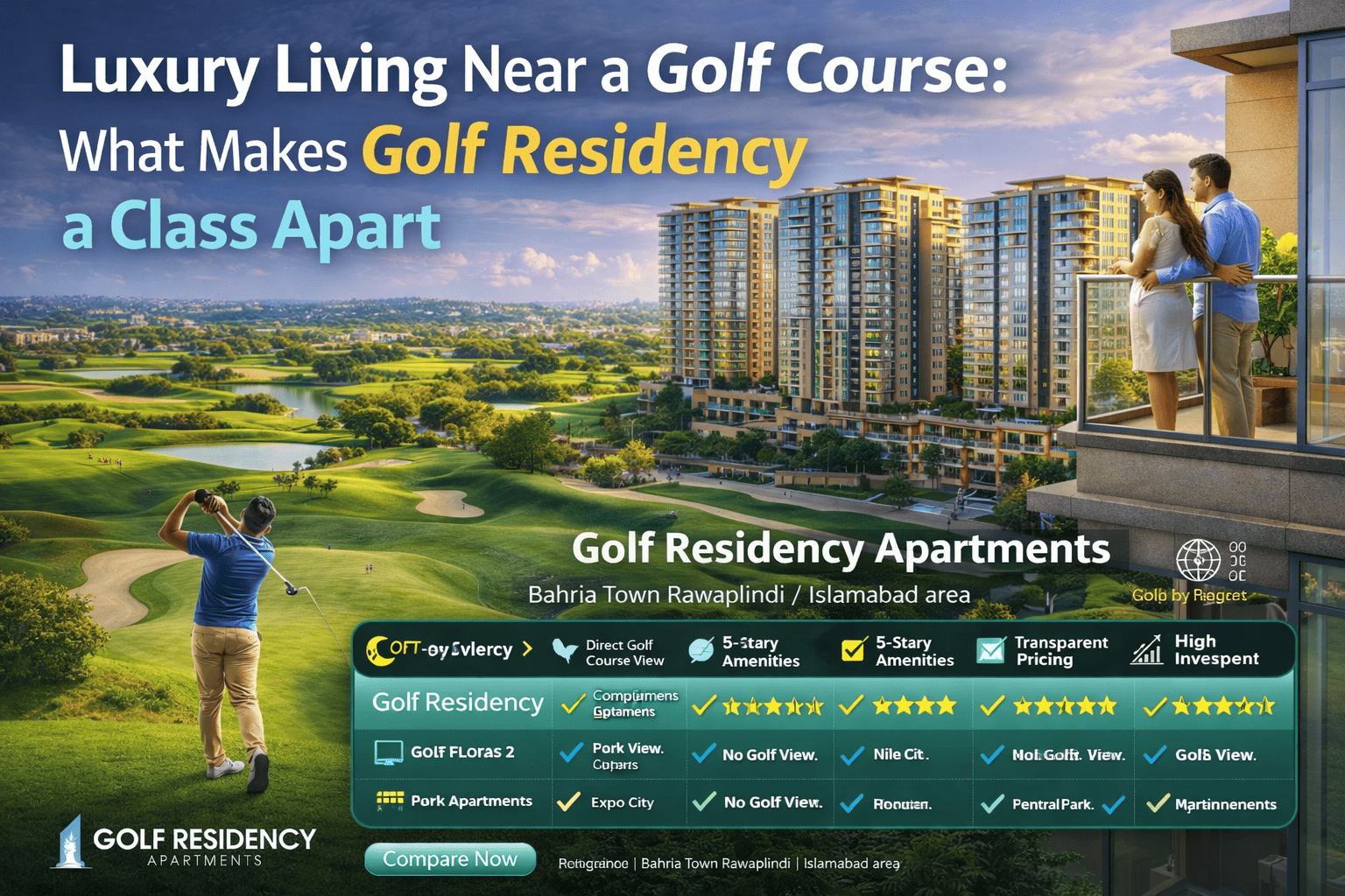 Luxury Living Near a Golf Course: What Makes Golf Residency a Class Apart